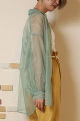 オーガンジーオーバーシャツ