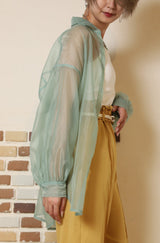 オーガンジーオーバーシャツ