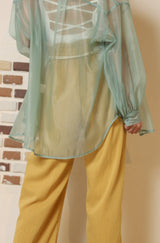 オーガンジーオーバーシャツ