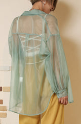 オーガンジーオーバーシャツ