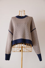 リバーシブルショートニットプルオーバー