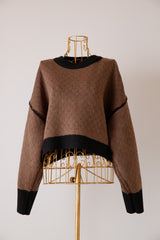 リバーシブルショートニットプルオーバー