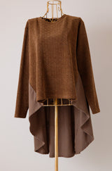 変形リブジャージーヘムチュニック