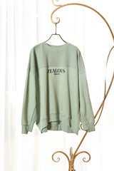 裏使い切替ロゴ刺繍プルオーバー