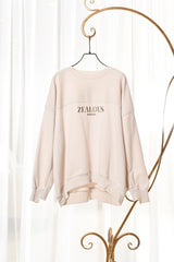 裏使い切替ロゴ刺繍プルオーバー