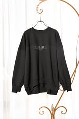 裏使い切替ロゴ刺繍プルオーバー