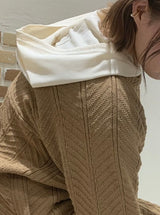 シアーフードプルオーバー